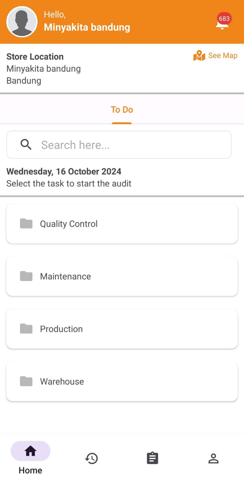 Inspecto Mobile App Interface 1